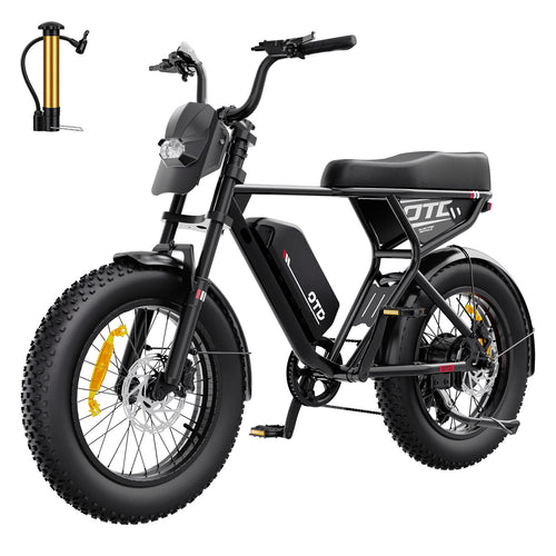 OTD Electric Bike for Adults, 1500W Peak 52V 18Ah Hydraulic Fat Tire Ebike 936Wh Removable Battery (Up to 40-Mile Range), 28 MPH Ebikes, Hydraulic Disc Brakes, Front Suspension, 7-Speed, for Commuters
