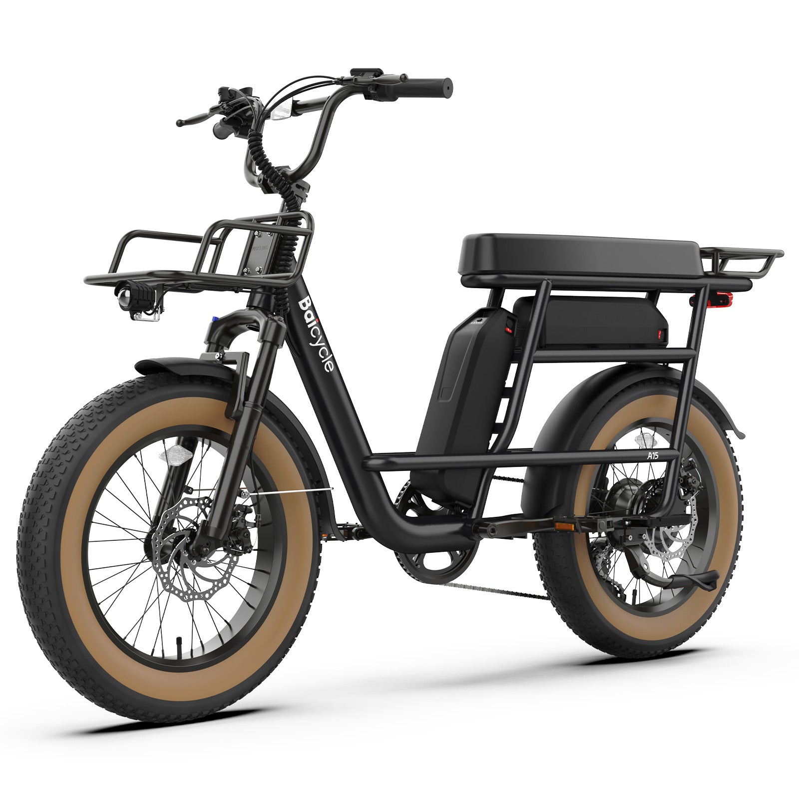 OTD Electric Bike for Adults, 1800W Peak 28MPH, 48V 26Ah 20" Fat Tire Ebike, Dual 48V 13Ah Removable Battery 160 Miles, Dual Seat, Lockable Suspension, 7-Speed, 4 Modes & Smart App, for Commuting E bike