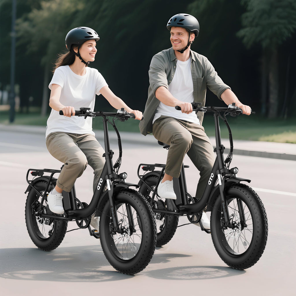 OTD Electric Bike for Adults with 624Wh Removable Battery, Up to 45 Miles Commuting Electric Bike, 7-Speed, 20" Fat Tires and Front Fork Suspension,with Password Lock