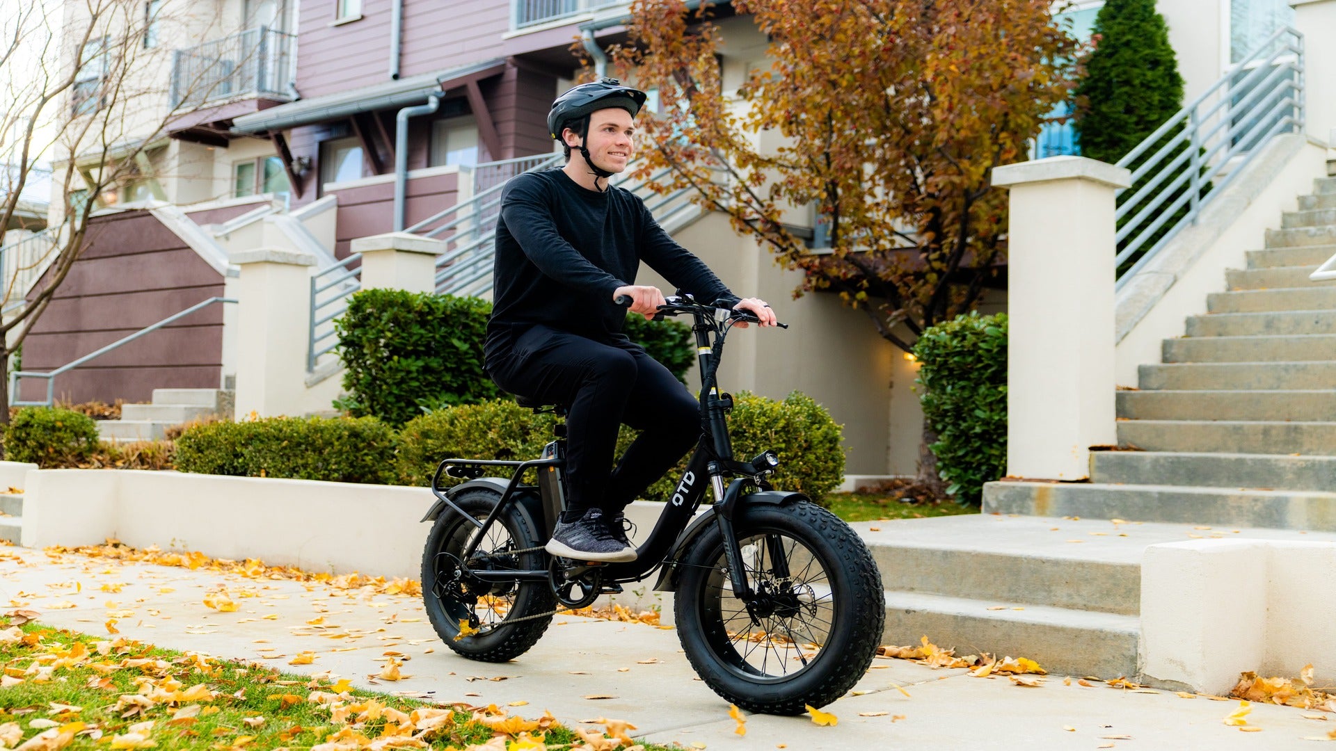 OTD Electric Bike for Adults with 624Wh Removable Battery, Up to 45 Miles Commuting Electric Bike, 7-Speed, 20" Fat Tires and Front Fork Suspension,with Password Lock